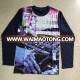 Full Body Printed Elder Boy's Long Sleeve Round Neck T Shirts