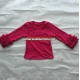 wholesale baby girls red Shirts Bonique Kid Clothing Long Sleeve ruffle T-shirt solid red baby clothings