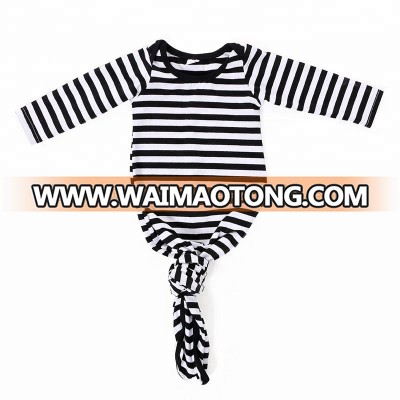 Wholesale Boutique Baby Clothing Long Sleeve Plain Cotton Summer Sleepwear Infant Kids Nightgowns