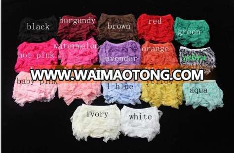 21 colors cute baby lace bloomer